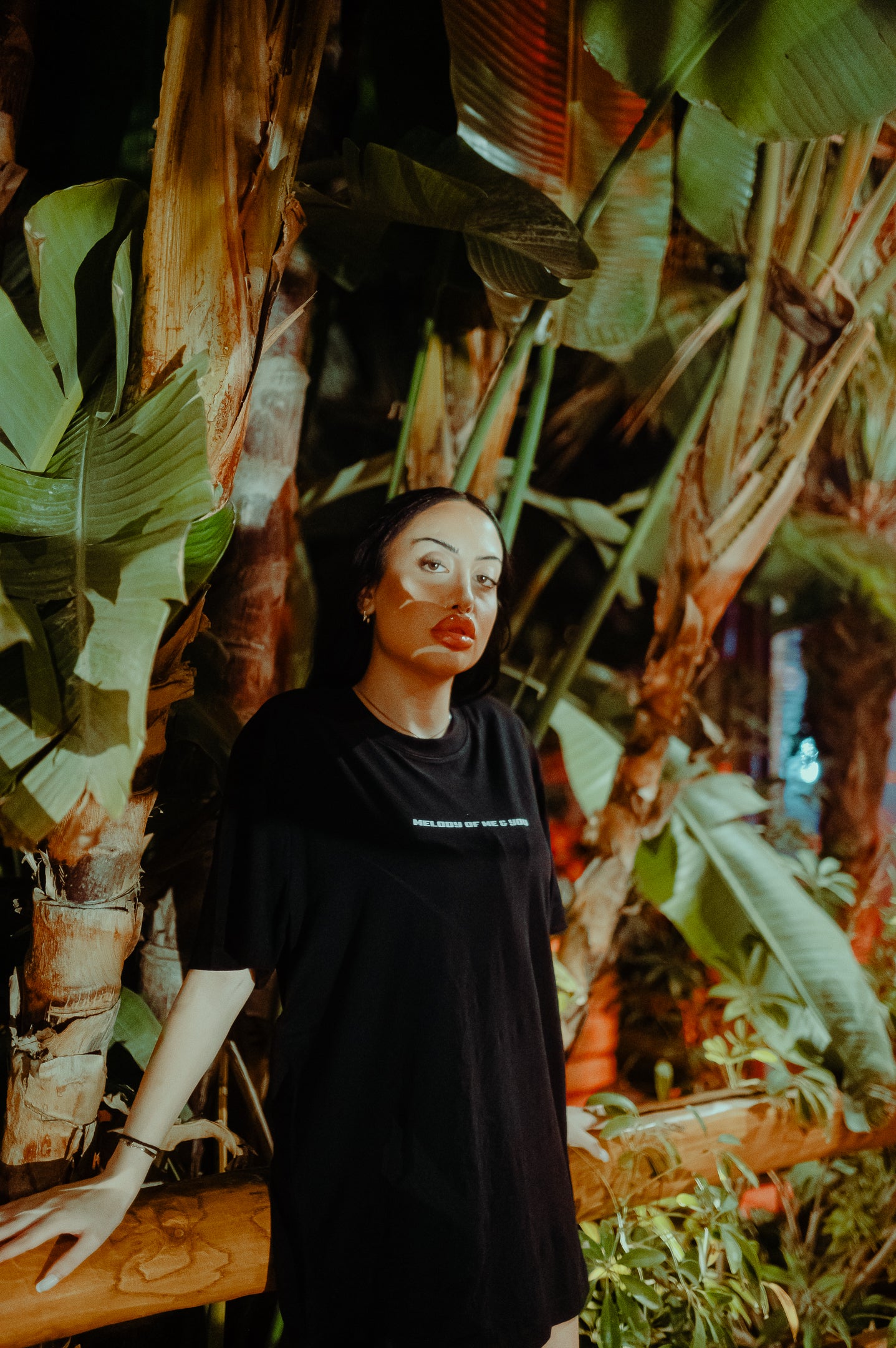 Techno Queen Portrait On Black Top