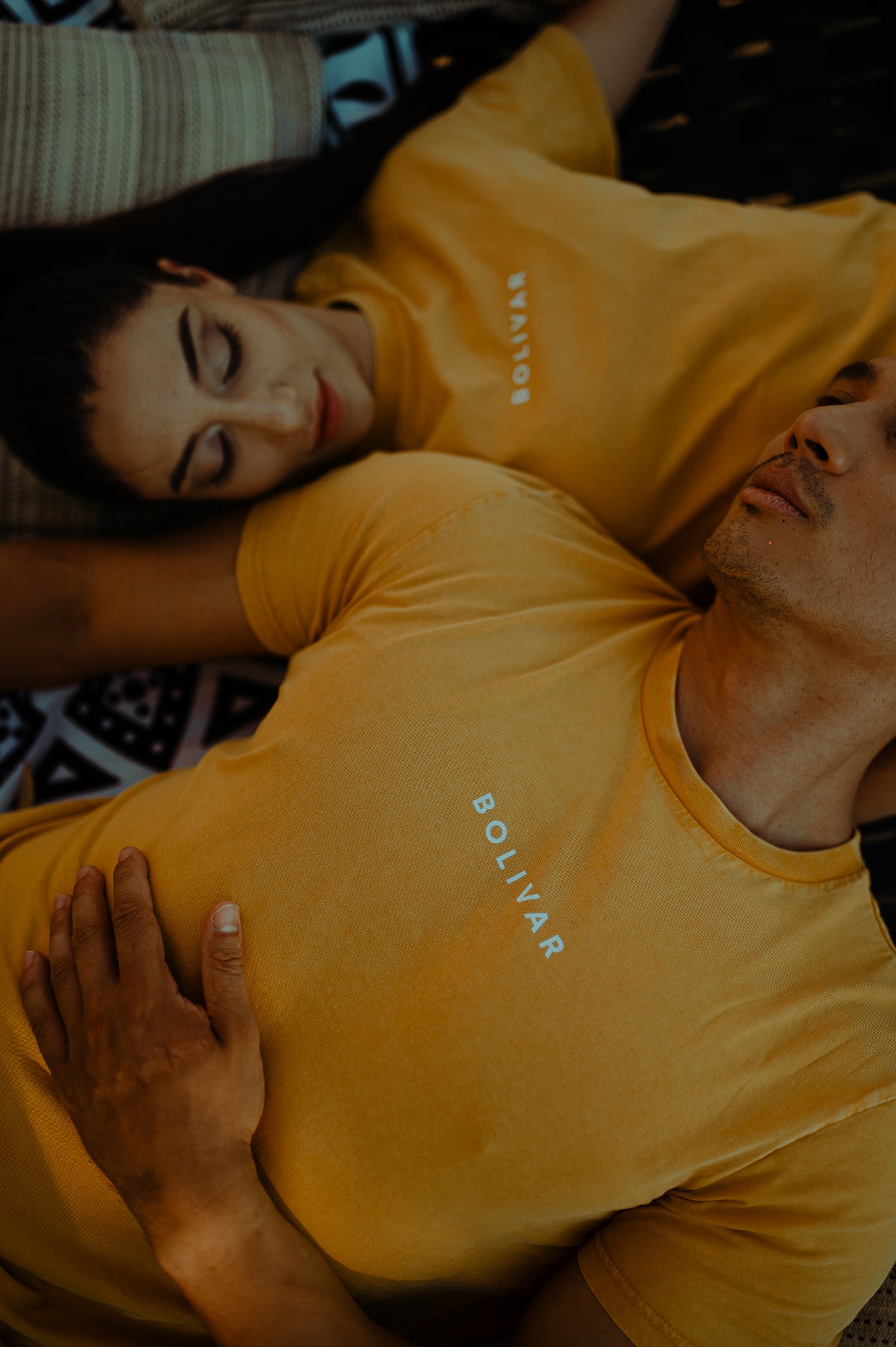 Bolivar Logo On Stone Washed Ochre Top