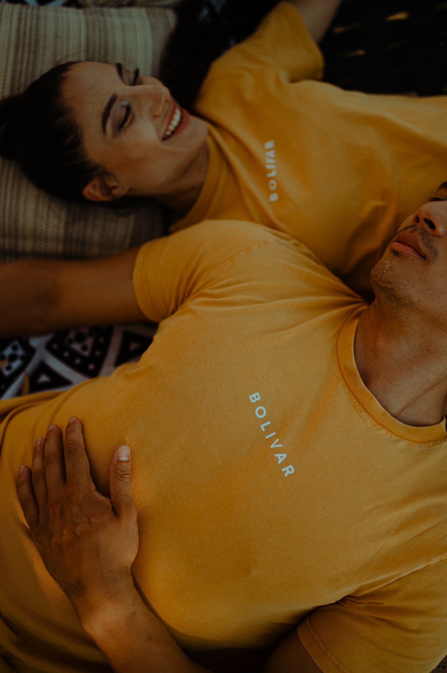 Bolivar Logo On Stone Washed Ochre Top